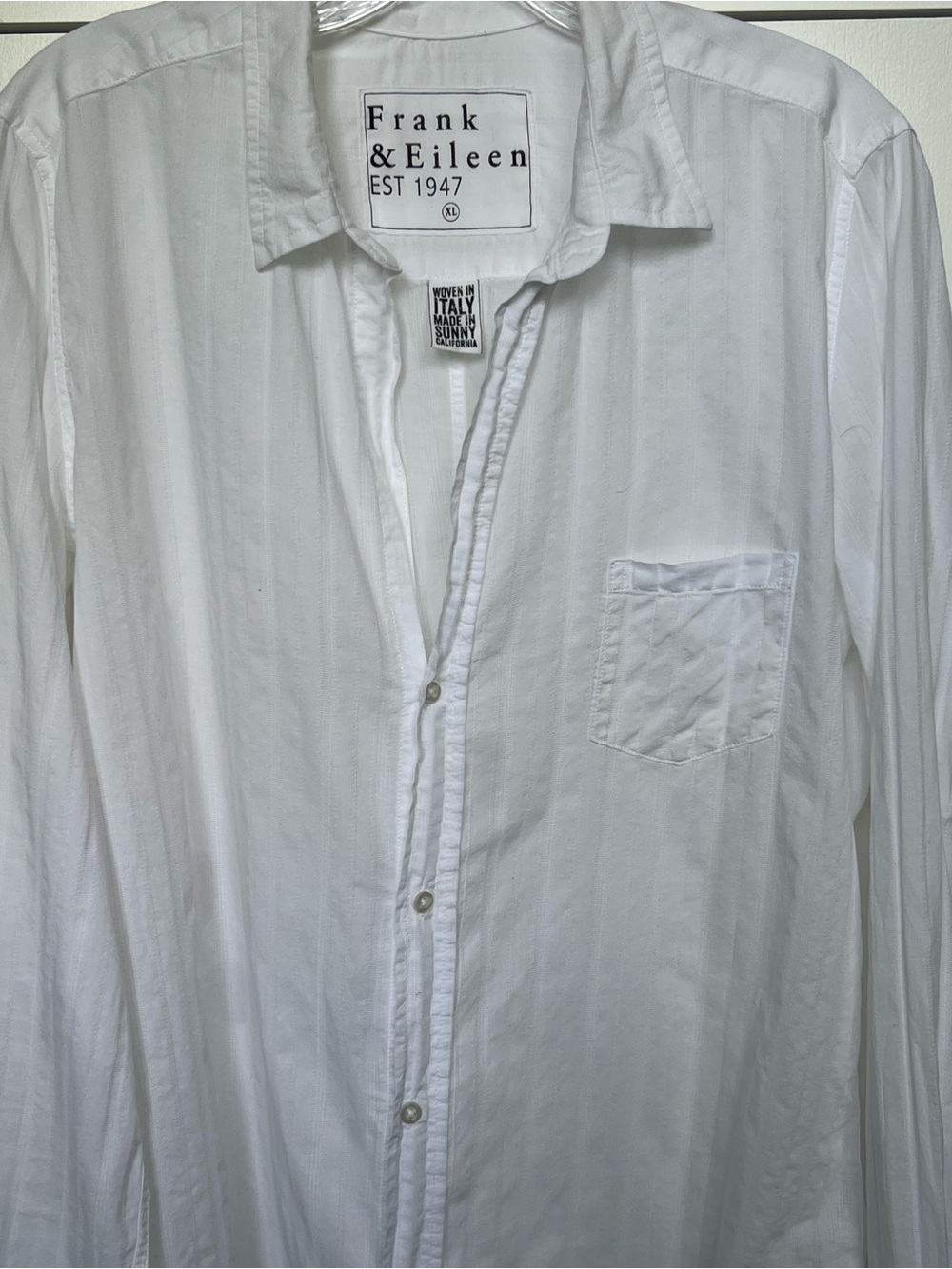 Frank & Eileen "Barry" XL White Button-Down Shirt Women - Picture 3 of 5
